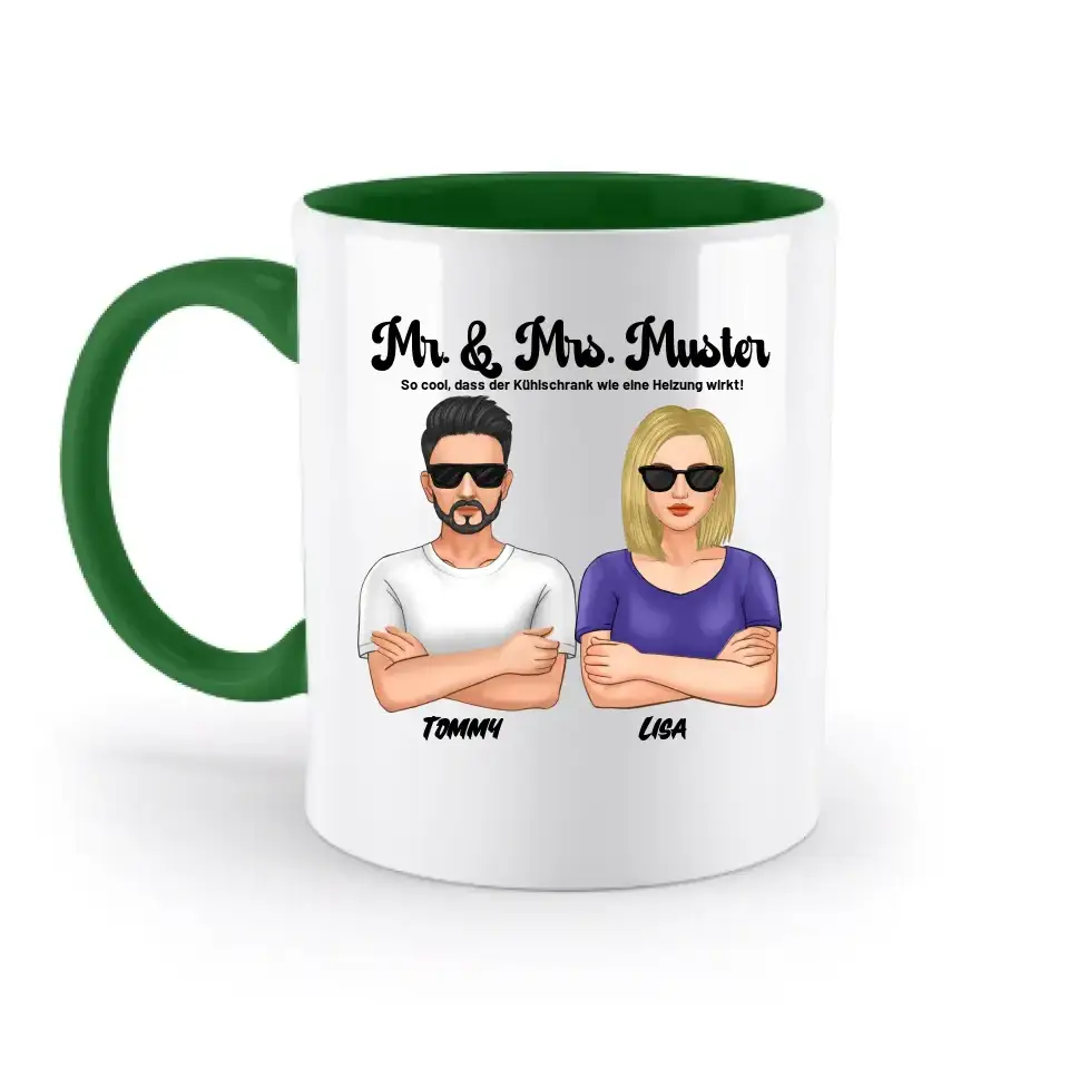 5in1: Cool Couple personalisierbar - zweifarbige Tasse