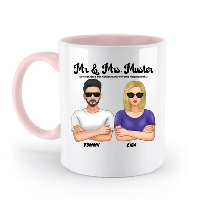 5in1: Cool Couple personalisierbar - zweifarbige Tasse