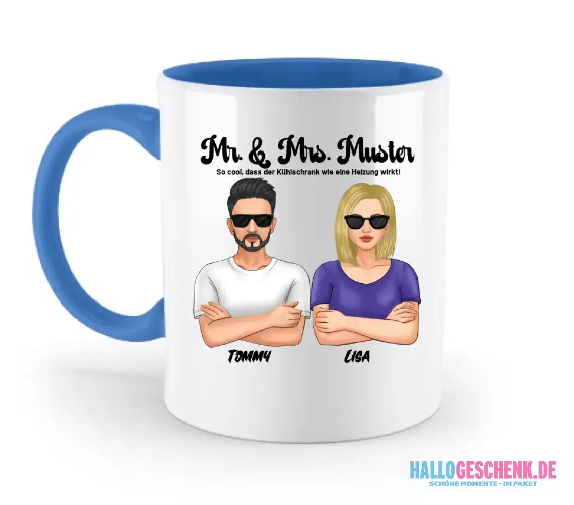 5in1: Cool Couple personalisierbar - zweifarbige Tasse
