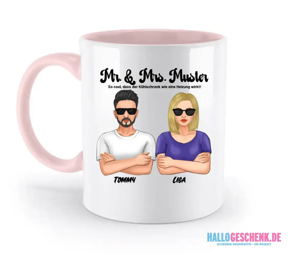 5in1: Cool Couple personalisierbar - zweifarbige Tasse