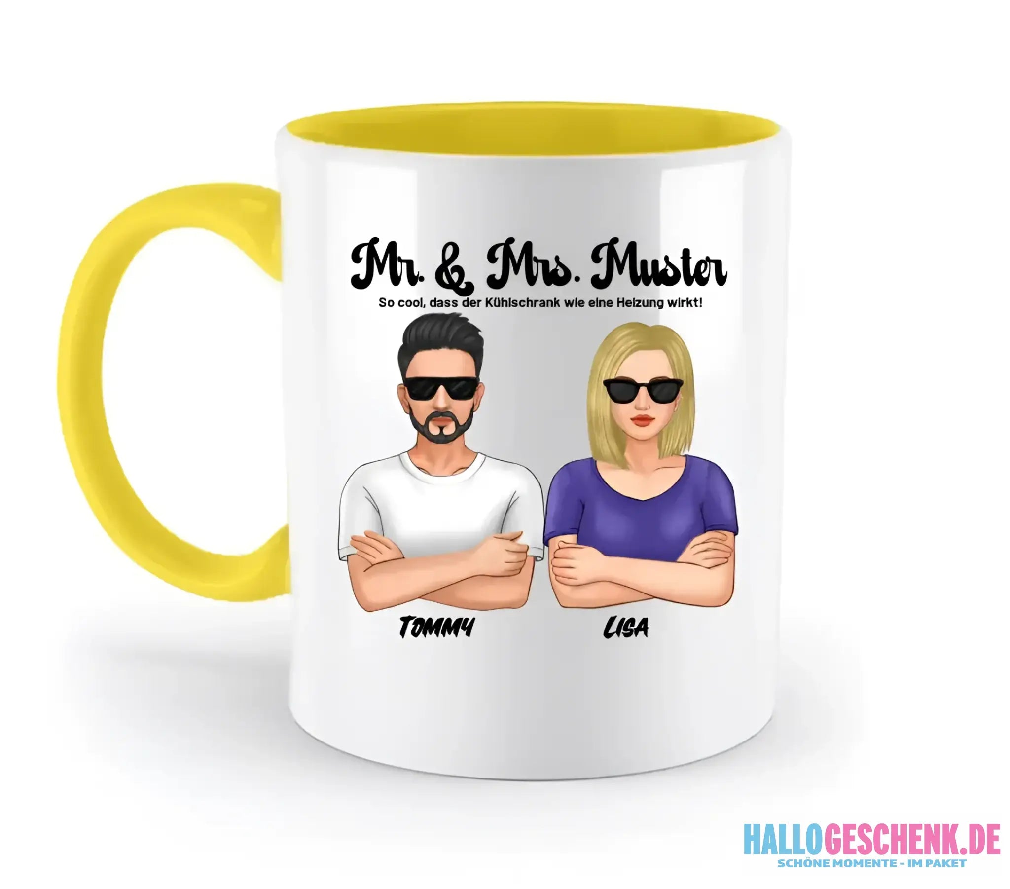 5in1: Cool Couple personalisierbar - zweifarbige Tasse