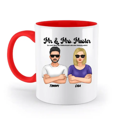 5in1: Cool Couple personalisierbar - zweifarbige Tasse