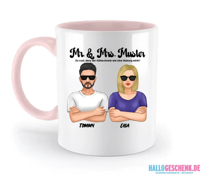 5in1: Cool Couple personalisierbar - zweifarbige Tasse
