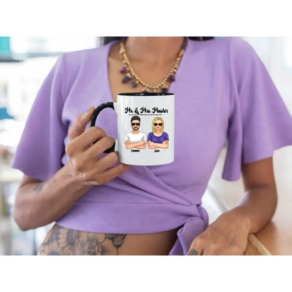 5in1: Cool Couple personalisierbar - zweifarbige Tasse