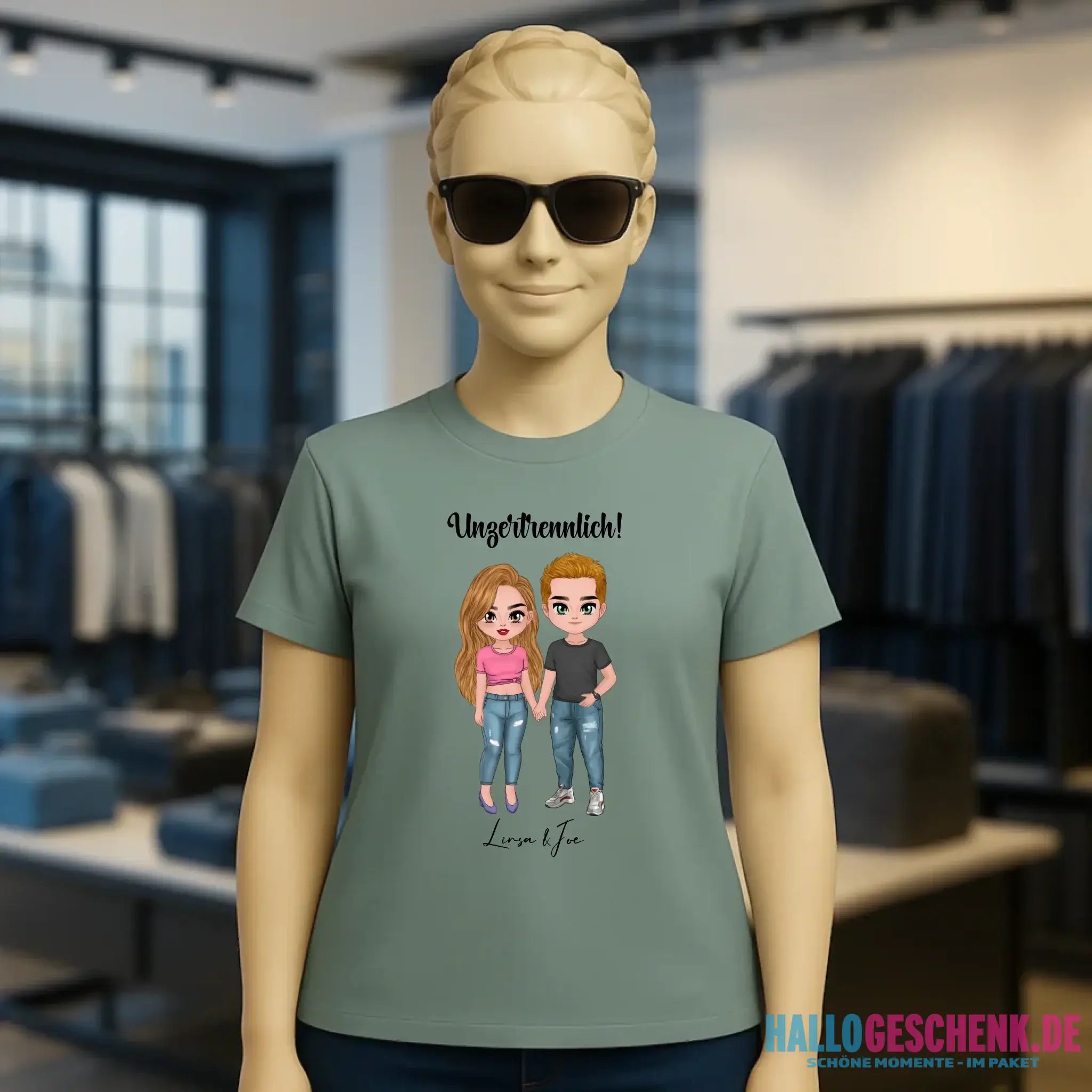 5in1: Cute People Design - Ladies Premium T-Shirt XS-2XL aus Bio-Baumwolle für Damen