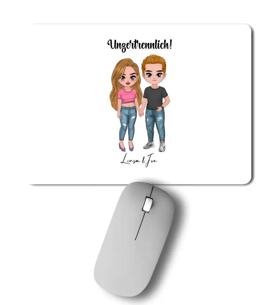 5in1: Cute People Design • Mousepad - HalloGeschenk.de #geschenkideen# #personalisiert# #geschenk#