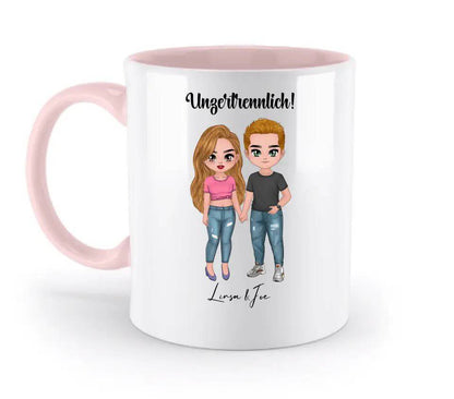 5in1: Cute People Design - zweifarbige Tasse