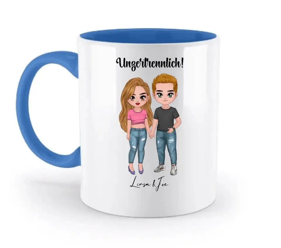 5in1: Cute People Design - zweifarbige Tasse - HalloGeschenk.de