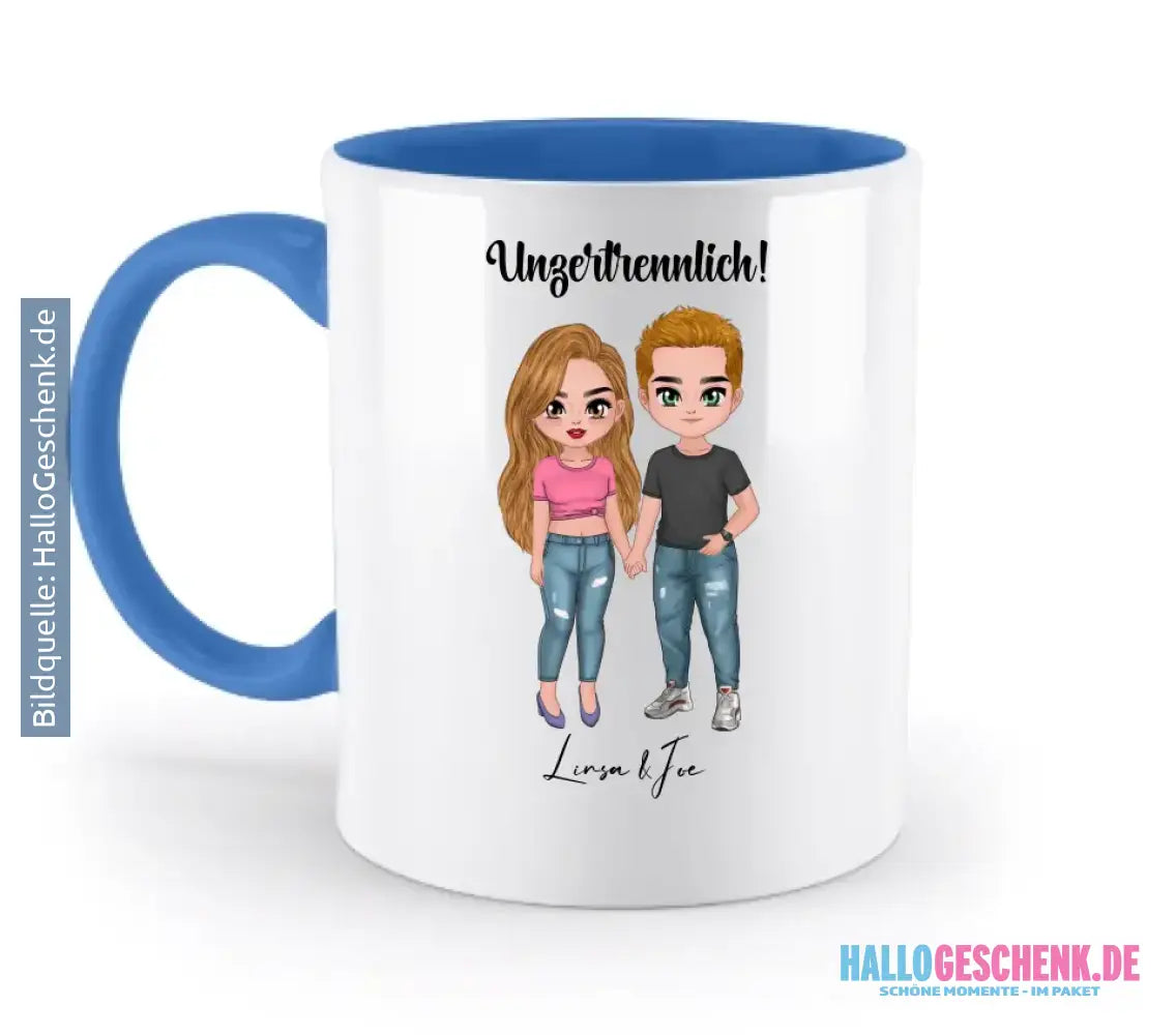 5in1: Cute People Design - zweifarbige Tasse