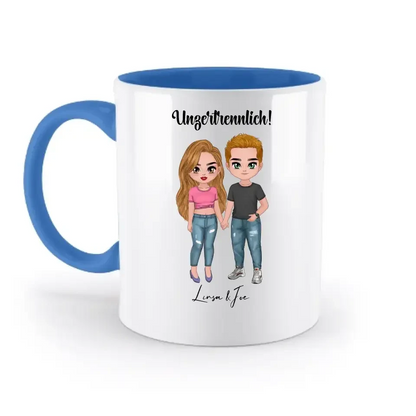 5in1: Cute People Design - zweifarbige Tasse