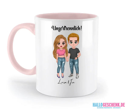 5in1: Cute People Design - zweifarbige Tasse