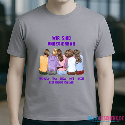 5in1: Gestalte 2-5 Freundinnen - Unisex Premium T-Shirt XS-5XL aus Bio-Baumwolle für Damen & Herren