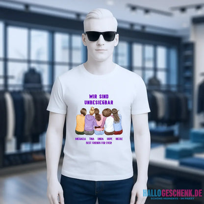 5in1: Gestalte 2-5 Freundinnen - Unisex Premium T-Shirt XS-5XL aus Bio-Baumwolle für Damen & Herren