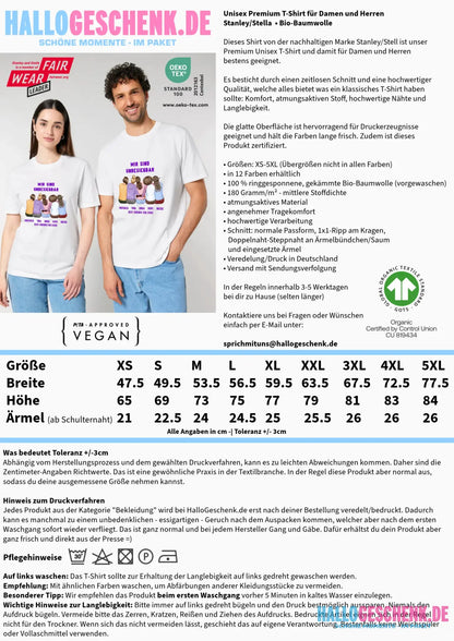 5in1: Gestalte 2-5 Freundinnen - Unisex Premium T-Shirt XS-5XL aus Bio-Baumwolle für Damen & Herren