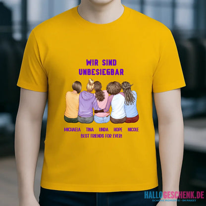 5in1: Gestalte 2-5 Freundinnen - Unisex Premium T-Shirt XS-5XL aus Bio-Baumwolle für Damen & Herren