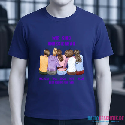 5in1: Gestalte 2-5 Freundinnen - Unisex Premium T-Shirt XS-5XL aus Bio-Baumwolle für Damen & Herren