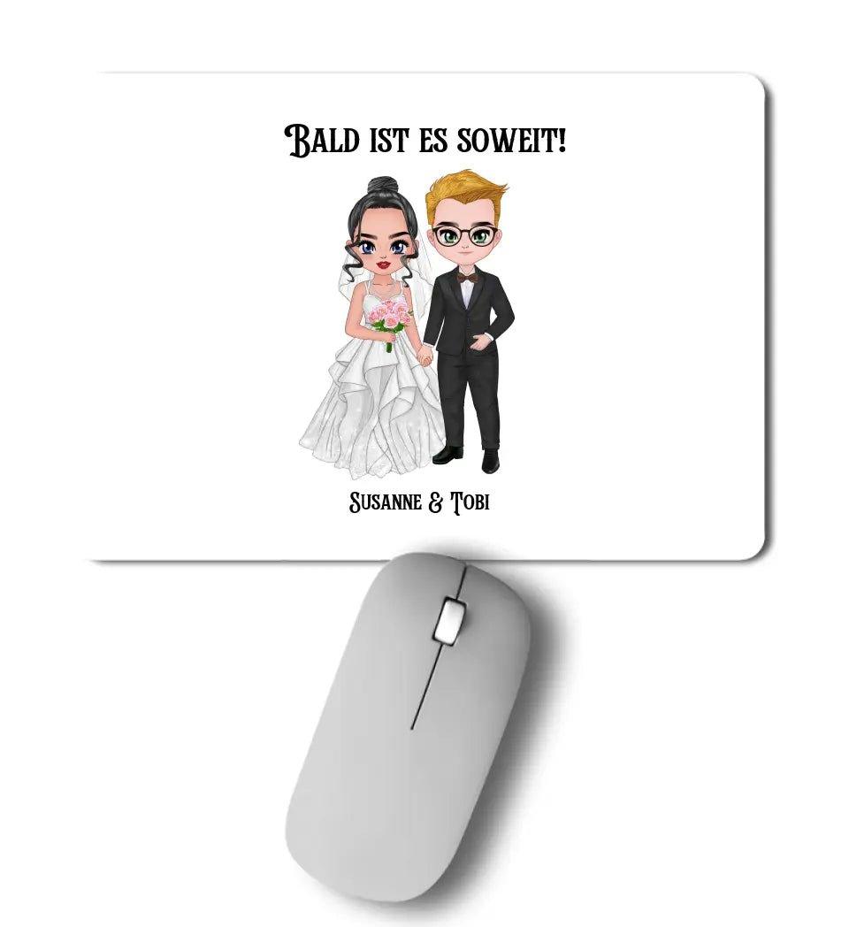 5in1: Hochzeitspaar • Mousepad 27x19 cm - HalloGeschenk.de #geschenkideen# #personalisiert# #geschenk#