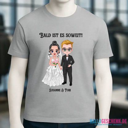 5in1: Hochzeitspaar personalisierbar - Unisex Premium T-Shirt XS-5XL aus Bio-Baumwolle für Damen & Herren