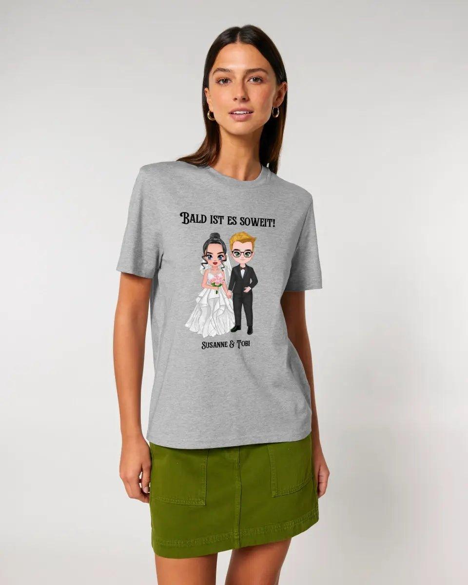 5in1: Hochzeitspaar (personalisierbar) - Unisex Premium T - Shirt XS - 5XL aus Bio - Baumwolle für Damen & Herren - HalloGeschenk.de #geschenkideen# #personalisiert# #geschenk#