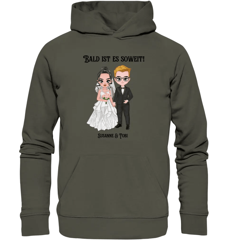 5in1: Hochzeitspaar - Unisex Premium Hoodie XS - 5XL aus Bio - Baumwolle für Damen & Herren - HalloGeschenk.de #geschenkideen# #personalisiert# #geschenk#