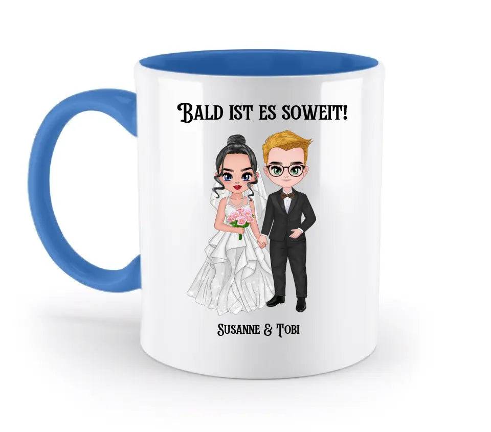 5in1: Hochzeitspaar - zweifarbige Tasse