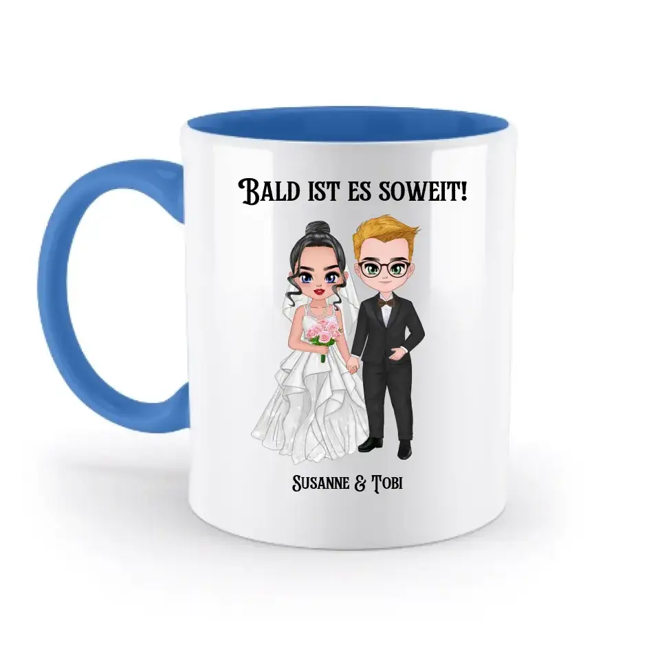 5in1: Hochzeitspaar - zweifarbige Tasse