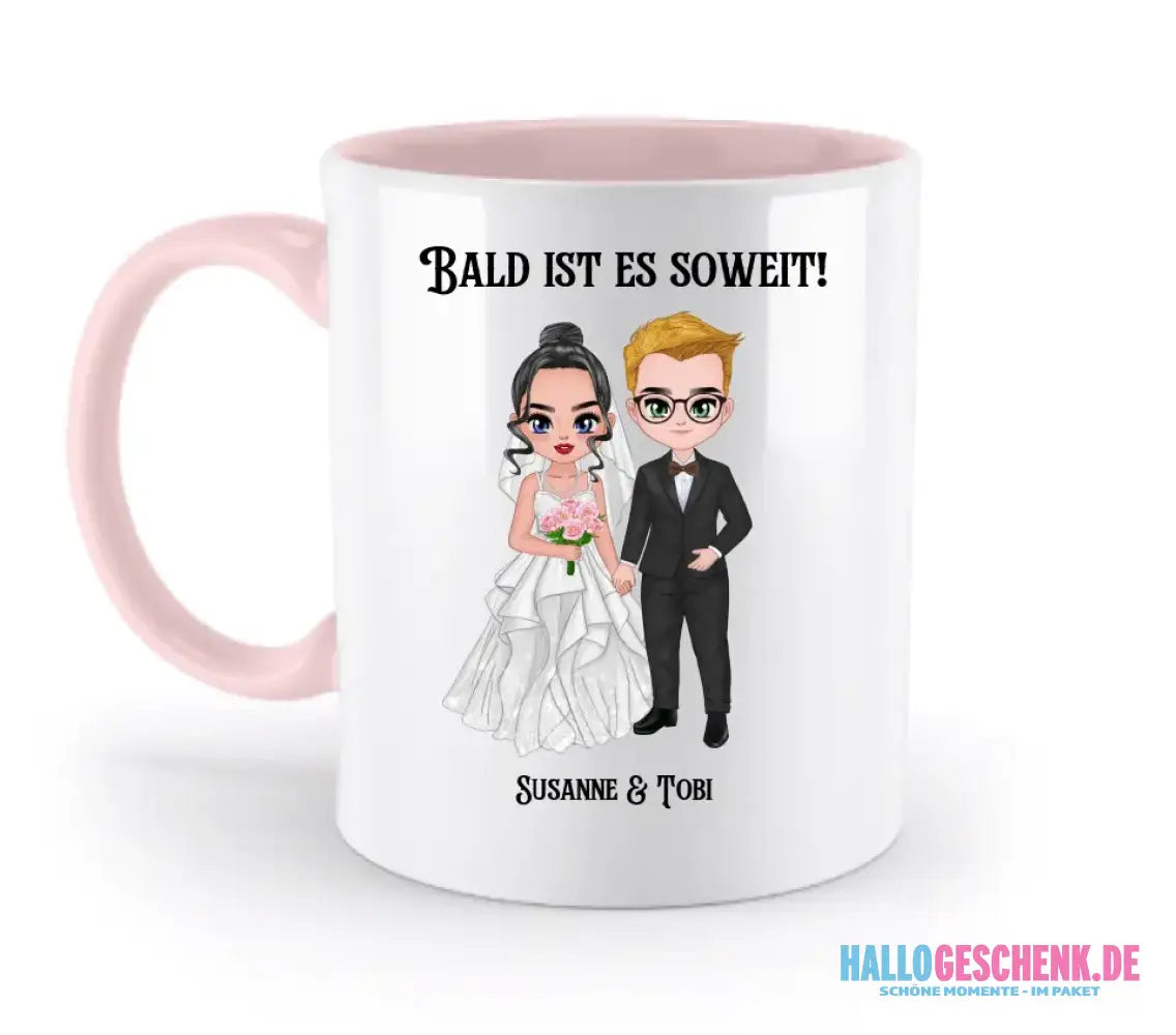 5in1: Hochzeitspaar - zweifarbige Tasse
