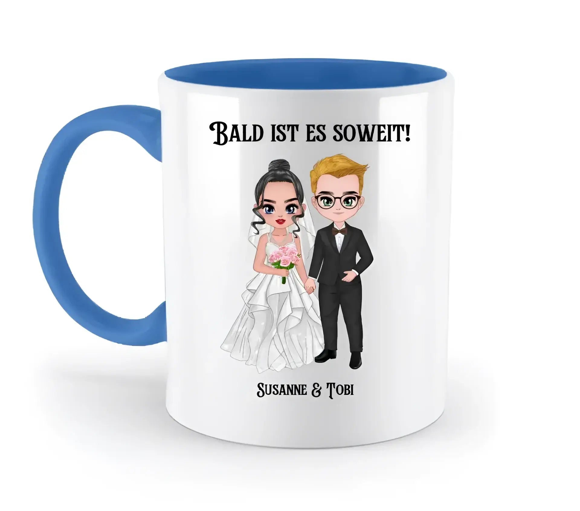 5in1: Hochzeitspaar - zweifarbige Tasse