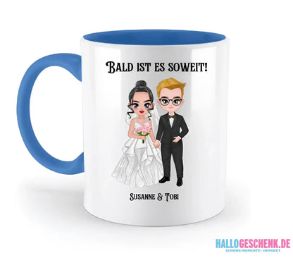 5in1: Hochzeitspaar - zweifarbige Tasse