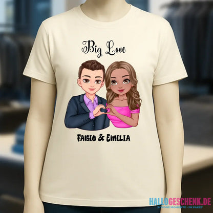 5in1: Sweet Couple - Ladies Premium T-Shirt XS-2XL aus Bio-Baumwolle für Damen