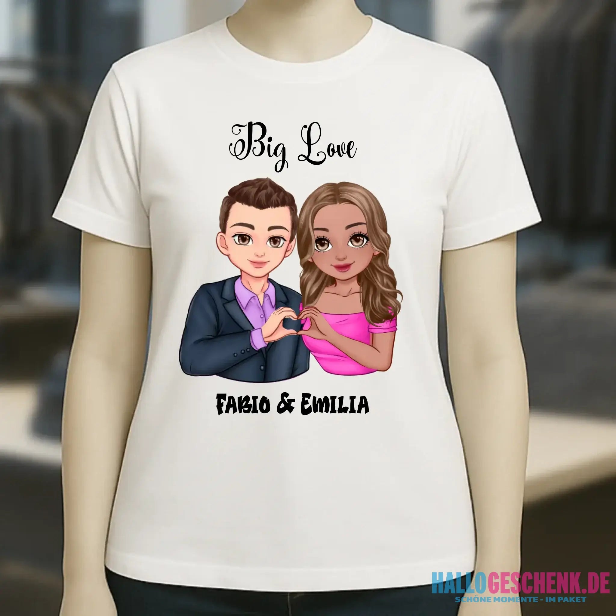 5in1: Sweet Couple - Ladies Premium T-Shirt XS-2XL aus Bio-Baumwolle für Damen