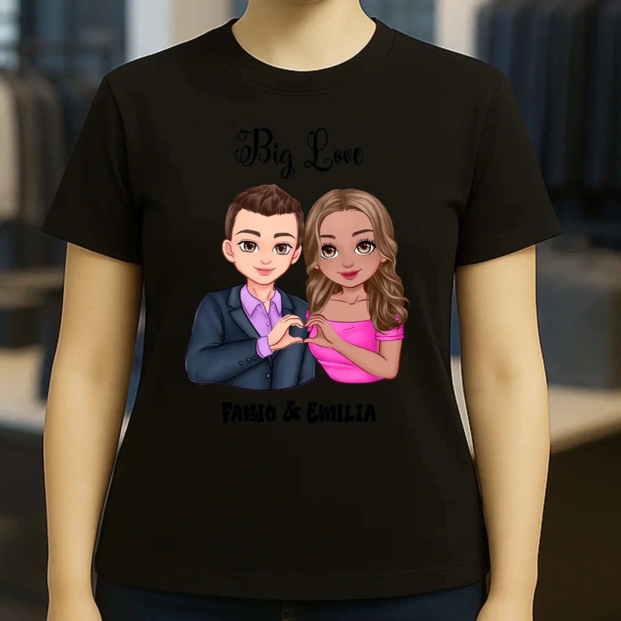 5in1: Sweet Couple - Ladies Premium T-Shirt XS-2XL aus Bio-Baumwolle für Damen