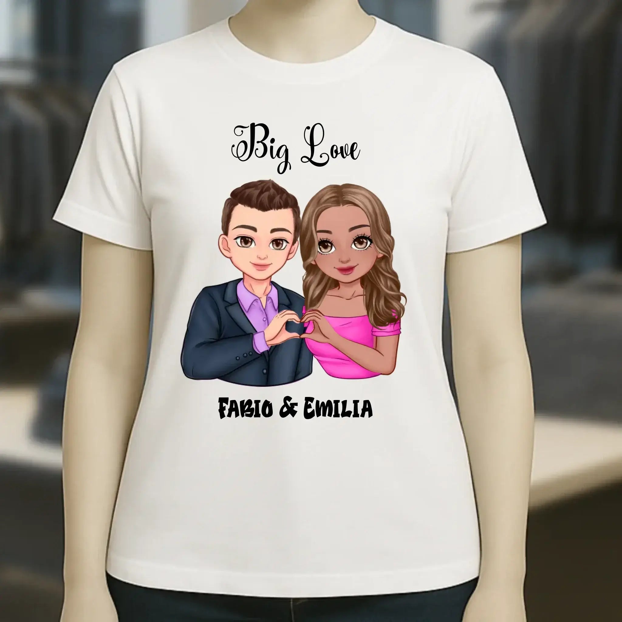 5in1: Sweet Couple - Ladies Premium T-Shirt XS-2XL aus Bio-Baumwolle für Damen