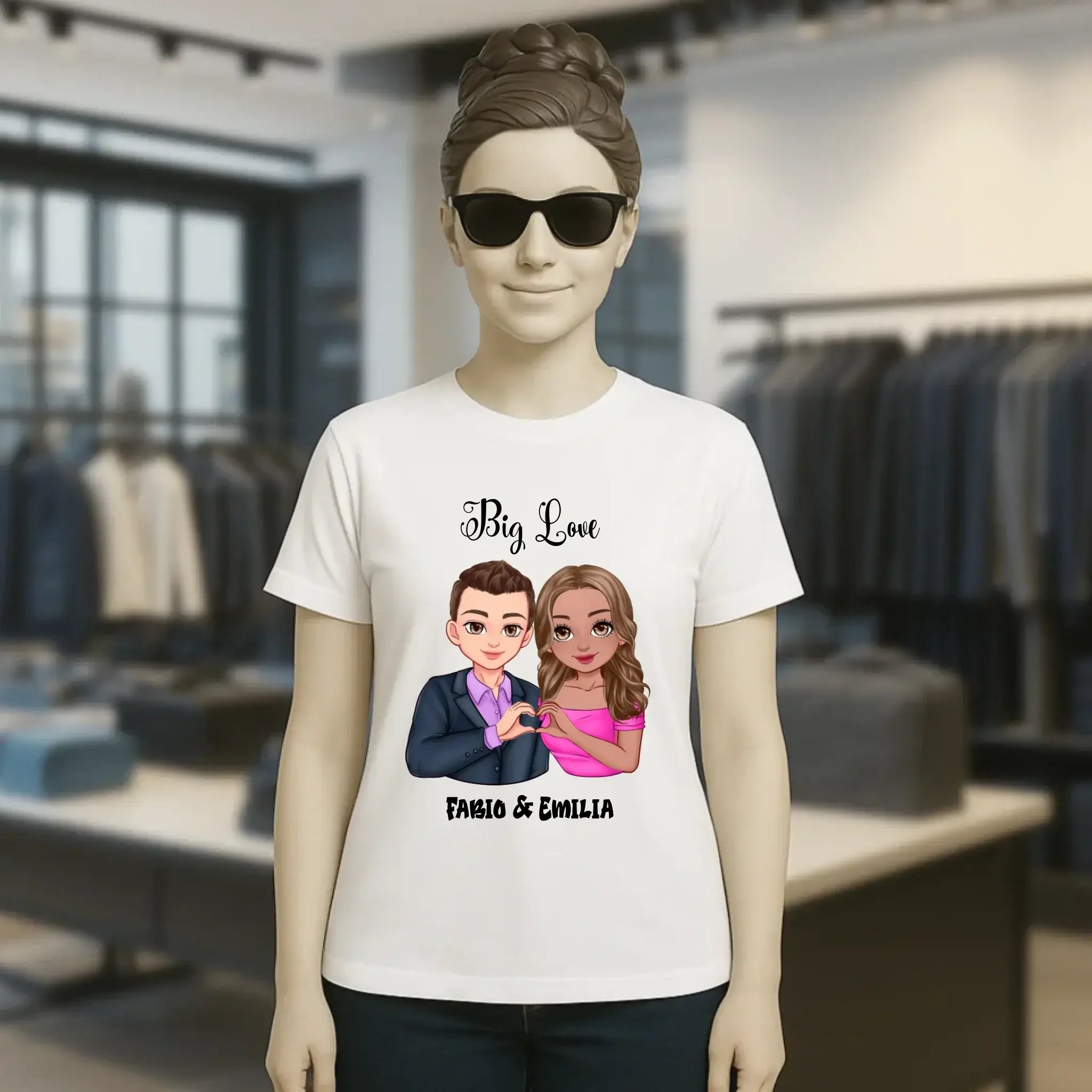 5in1: Sweet Couple - Ladies Premium T-Shirt XS-2XL aus Bio-Baumwolle für Damen