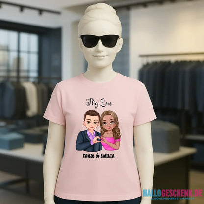 5in1: Sweet Couple - Ladies Premium T-Shirt XS-2XL aus Bio-Baumwolle für Damen