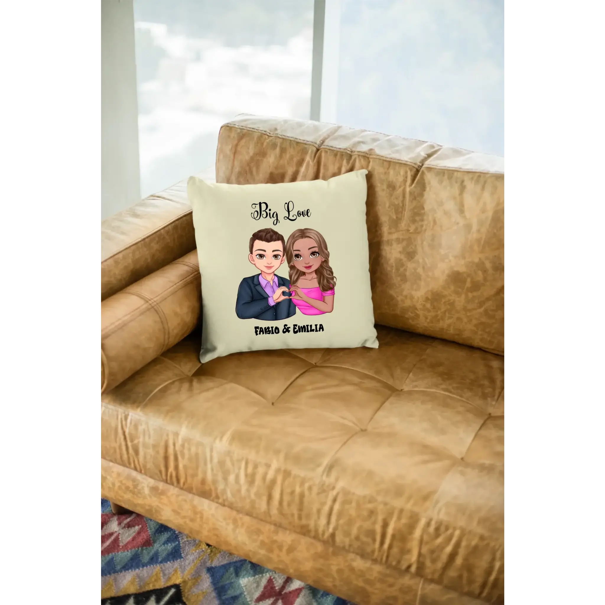 5in1: Sweet Couple personalisierbar - Kissen 40x40 cm