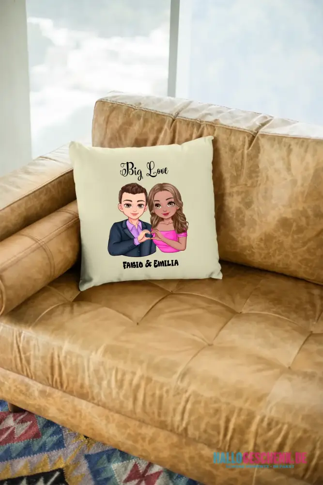 5in1: Sweet Couple personalisierbar - Kissen 40x40 cm