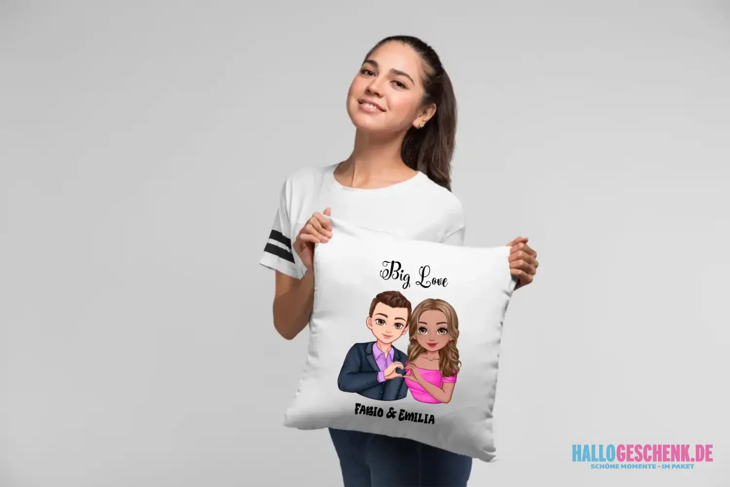 5in1: Sweet Couple personalisierbar - Kissen 40x40 cm
