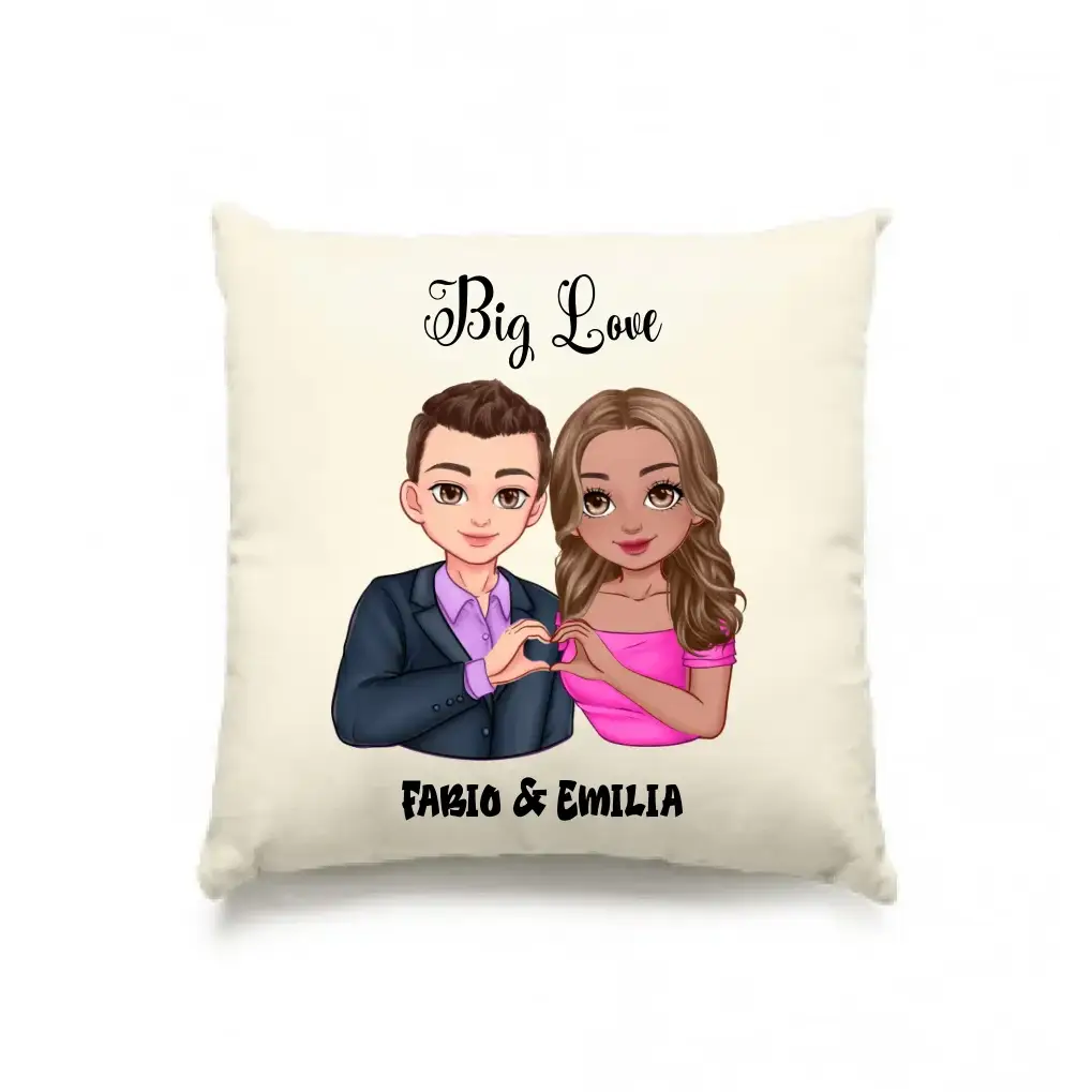 5in1: Sweet Couple personalisierbar - Kissen 40x40 cm