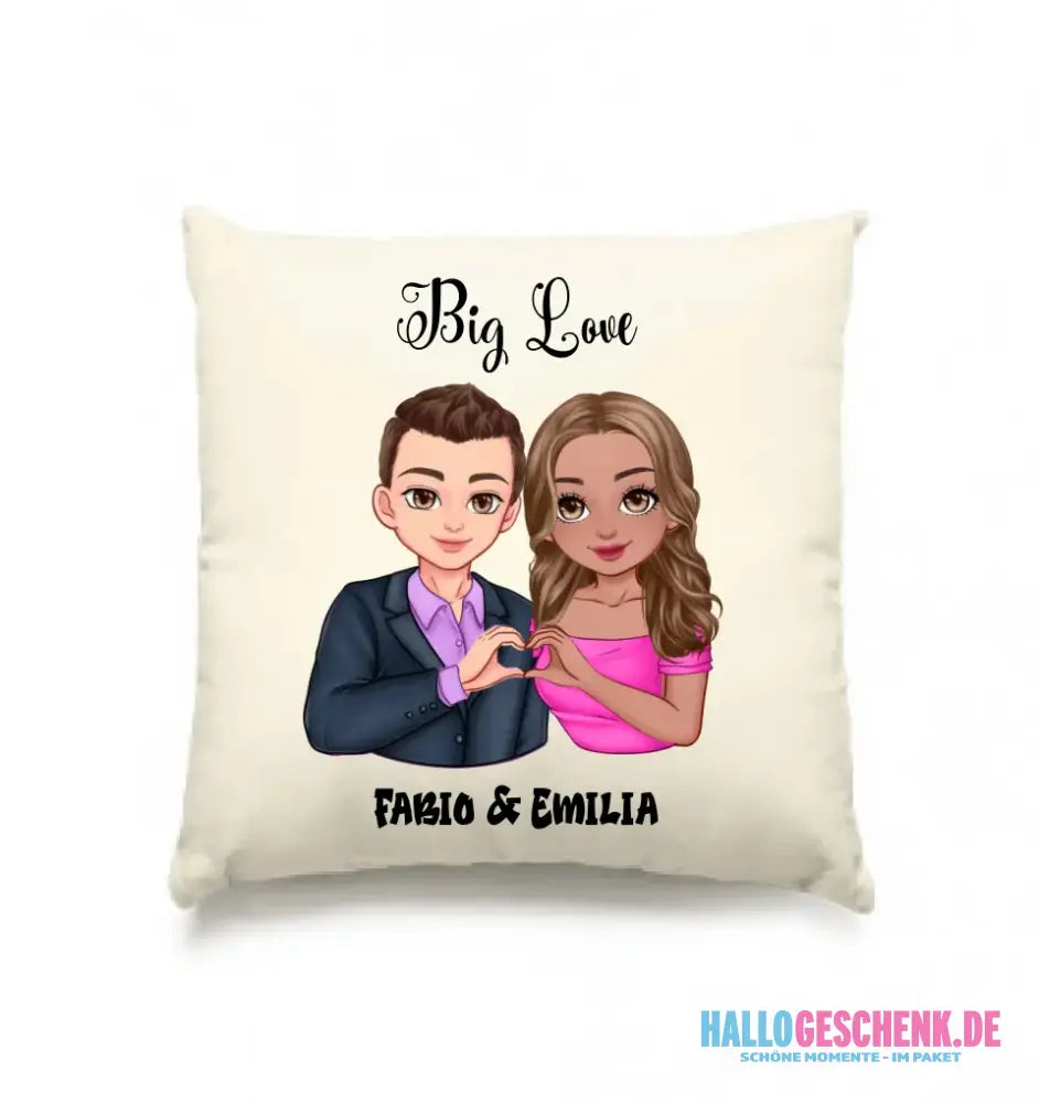 5in1: Sweet Couple personalisierbar - Kissen 40x40 cm