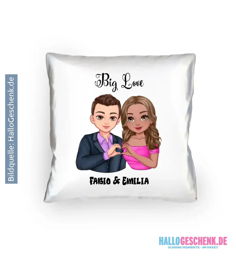5in1: Sweet Couple personalisierbar - Kissen 40x40 cm