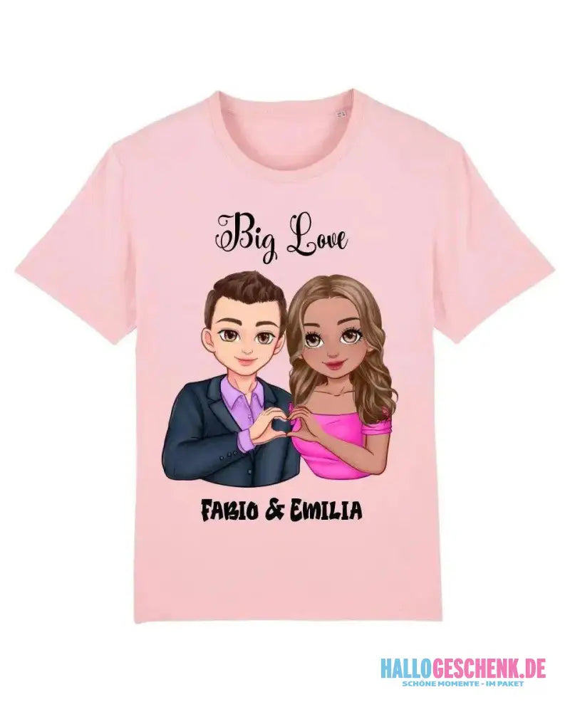 5in1: Sweet Couple personalisierbar - T-Shirt Unisex Bio-Baumwolle