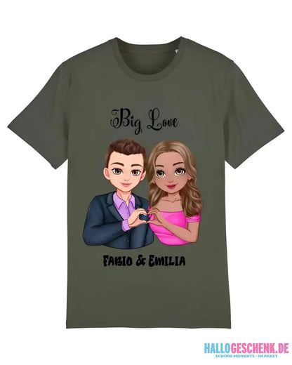 5in1: Sweet Couple personalisierbar - T-Shirt Unisex Bio-Baumwolle
