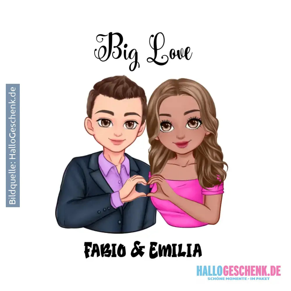 5in1: Sweet Couple - STICKER 20x20 cm (Aufkleber) - White / OneSize / ausgestanzter Sticker 20x20 cm (Aufkleber)