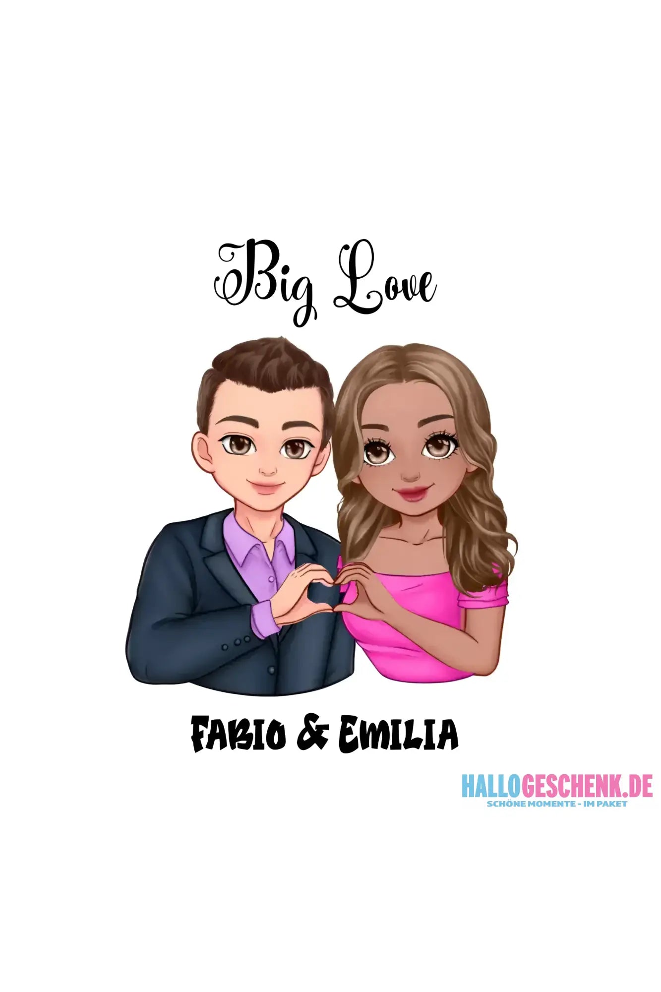 5in1: Sweet Couple - STICKER 20x20 cm (Aufkleber) - White / OneSize / ausgestanzter Sticker 20x20 cm (Aufkleber)