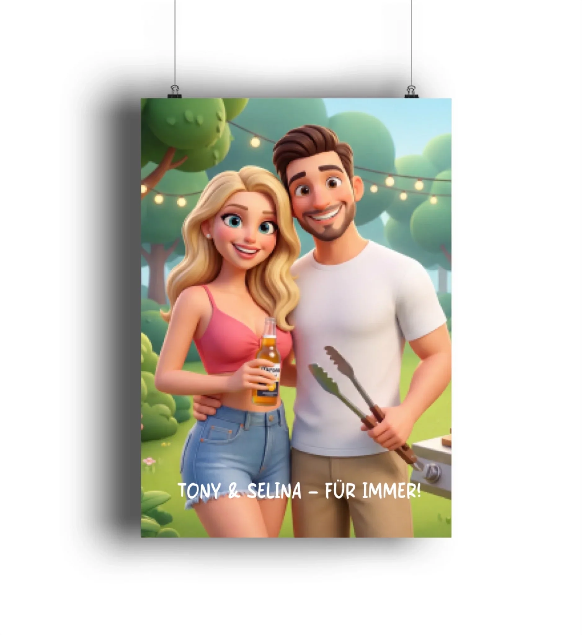 KI-Cartoon-Effekt-Big (großer viereckiger Rahmen • mehrere Artikel • ’Statement-Collection’ • Wunschtext