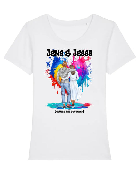 Paar Designer Fashion-Look, personalisierbar: Damen Expresser T-Shirt in 5 Farben XS-XXL