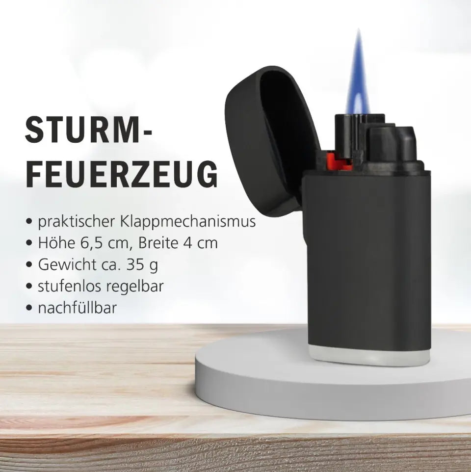 5in1: Sweet Couple (personalisierbar) - Sturmfeuerzeug mit blauer Flamme