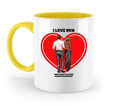 Paar Designer: Abendlook Couple - zweifarbige Tasse - HalloGeschenk.de