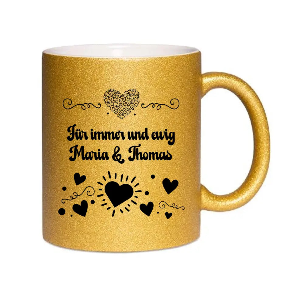 Love Design 3 • Glitzertasse ohne Farbverlauf